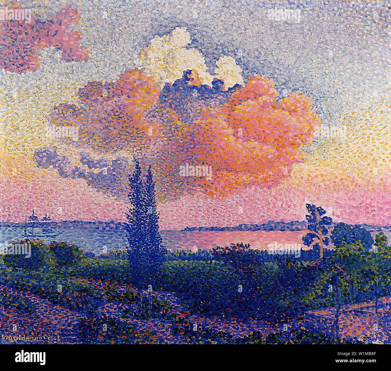 Henri-Edmond Cross - nuage rose 1896 Banque D'Images