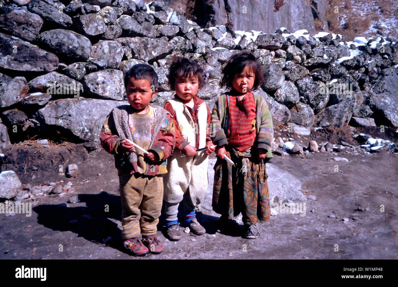 Les enfants, les enfants de Katmandou, Katmandou, Népal, Asie Banque D'Images