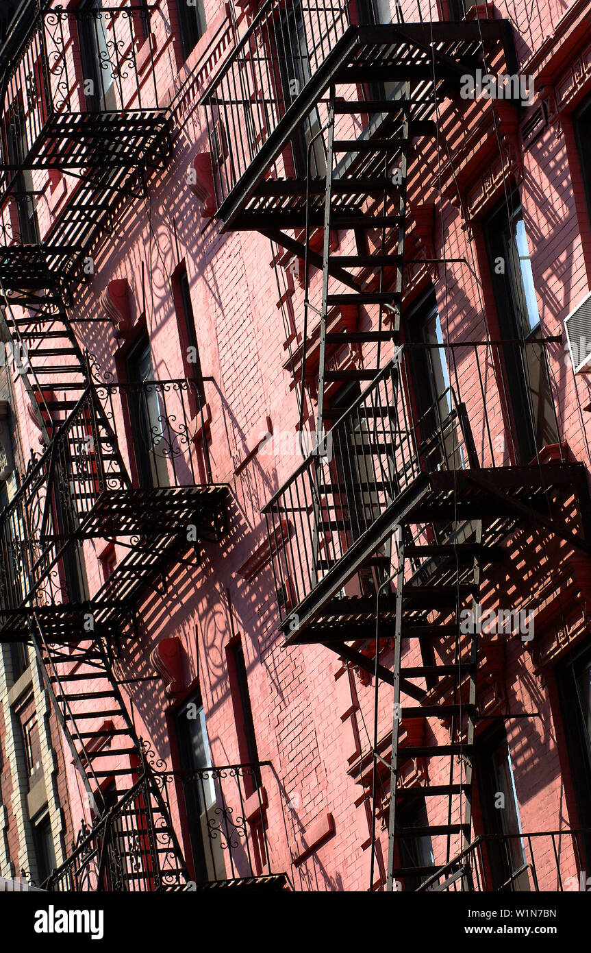 Façade de maison à Greenwich Village, Manhattan, New York, USA Banque D'Images