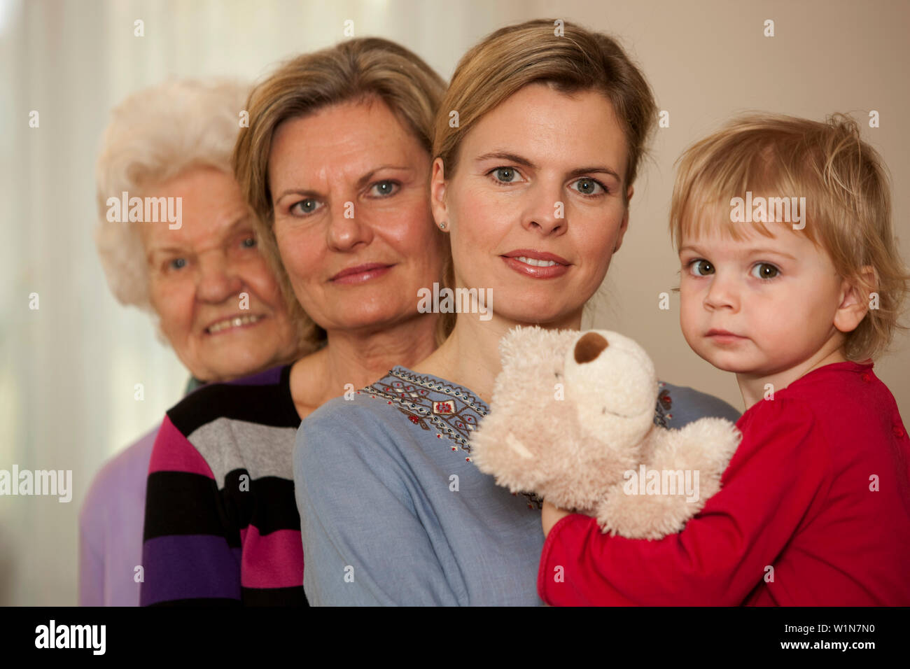 Quatre générations d'une famille Banque D'Images