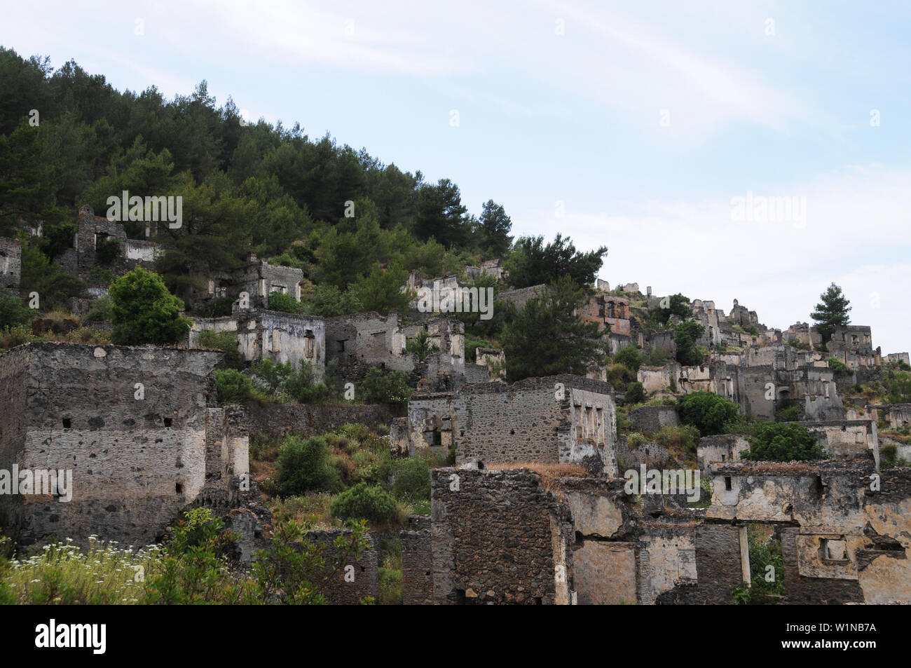 Le village fantôme de Kayakoy, Mugla, Turquie. Banque D'Images