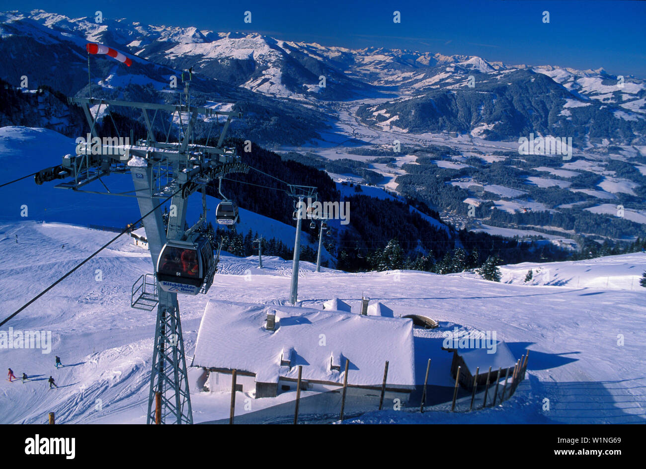 Skigebiet Kitzbuehel, Autriche Banque D'Images