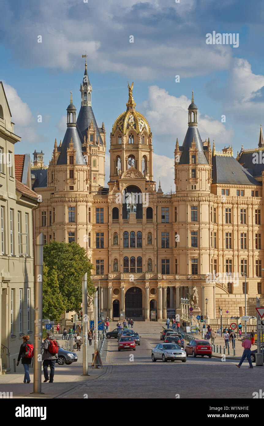 Château de Schwerin, Mecklenburg Vorpommern, Allemagne Banque D'Images
