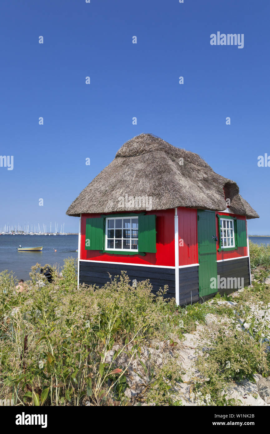 Chalet de la plage de l'île, Erikshale ærø, Marstal, au sud de la Fionie, archipel des îles de la mer du sud du Danemark, Danemark du Sud, Danemark, Scandinavie, Northe Banque D'Images