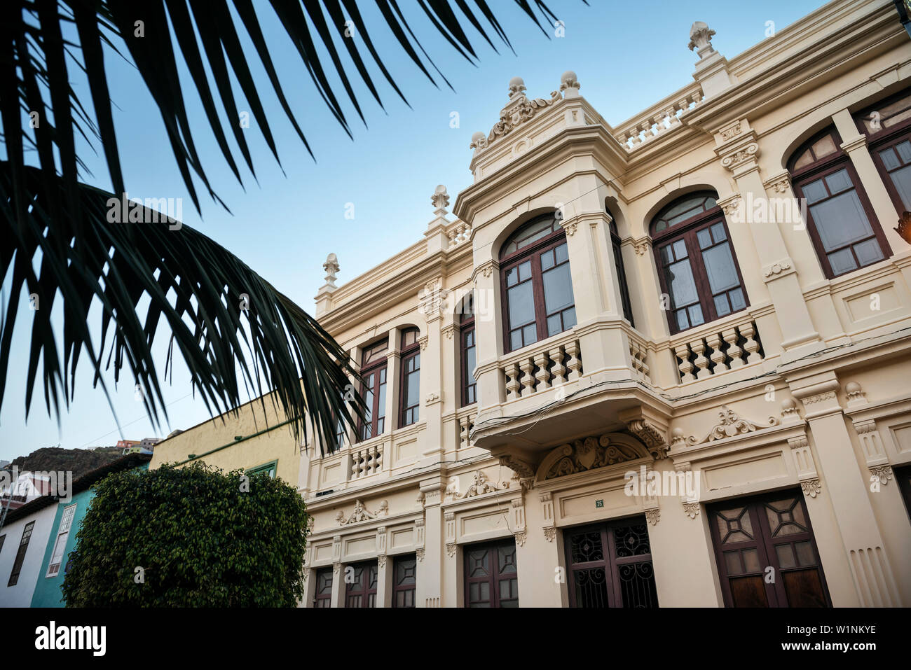 Villa baroque dans la capitale San Sebastian de la Gomera, La Gomera, Canary Islands, Spain Banque D'Images