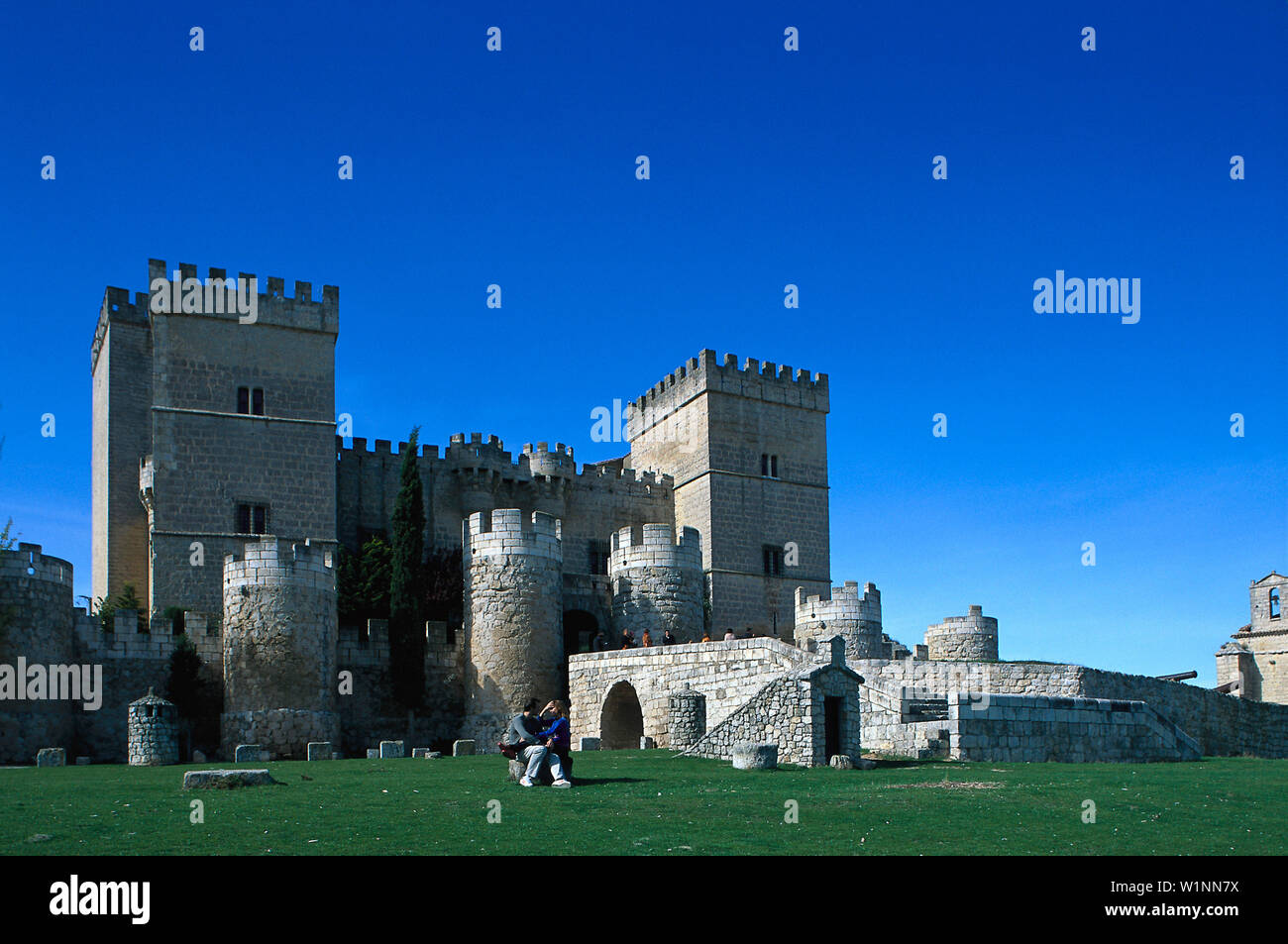 Près de Ampudia Palencia, , Tierra de Campos de Castilla, Espagne Banque D'Images