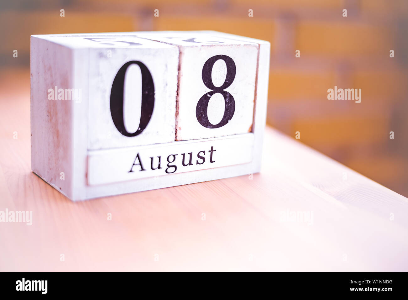 8 août - 8 août - anniversaire - Journée internationale - Journée Nationale Photo Stock - Alamy