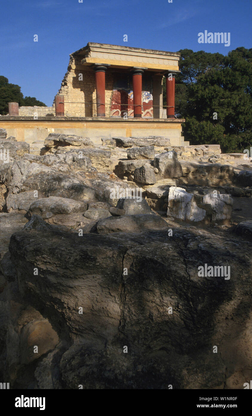 Palasce minoen, Palais de Knossos, Knossos, Crète, Grèce Banque D'Images