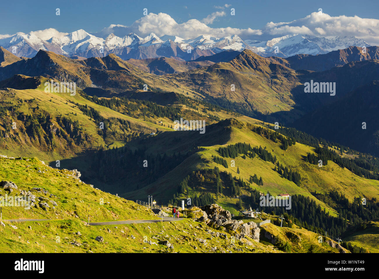 Vue du Kitzbüheler Horn, Alpes de Kitzbüheler, Hohe Tauern, Tyrol, Autriche Banque D'Images