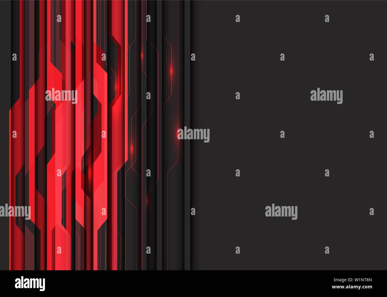 Abstract red circuit lumière avec un espace blanc gris foncé moderne design futuristic background vector illustration. Illustration de Vecteur
