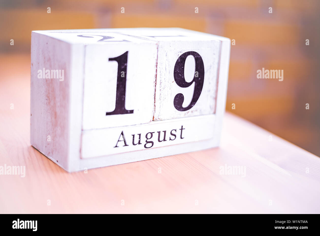 19 Août - 19 août - anniversaire - Journée internationale - Journée Nationale Photo Stock - Alamy