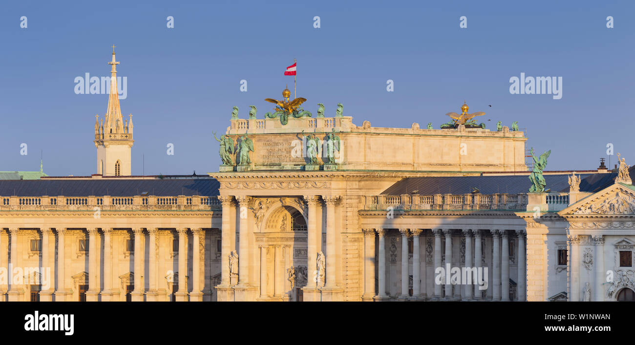 La Hofburg, 1er arrondissement, Heldenplatz, Vienne, Autriche Banque D'Images