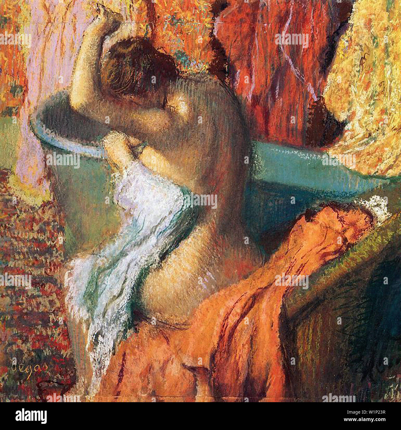 Edgar Degas - Baigneuse Assise 1899 Banque D'Images