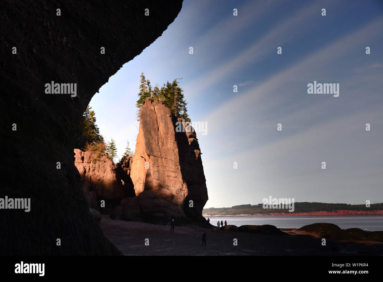 Hopewell Rocks, près de Moncton, Nouveau-Brunswick, Canada Banque D'Images