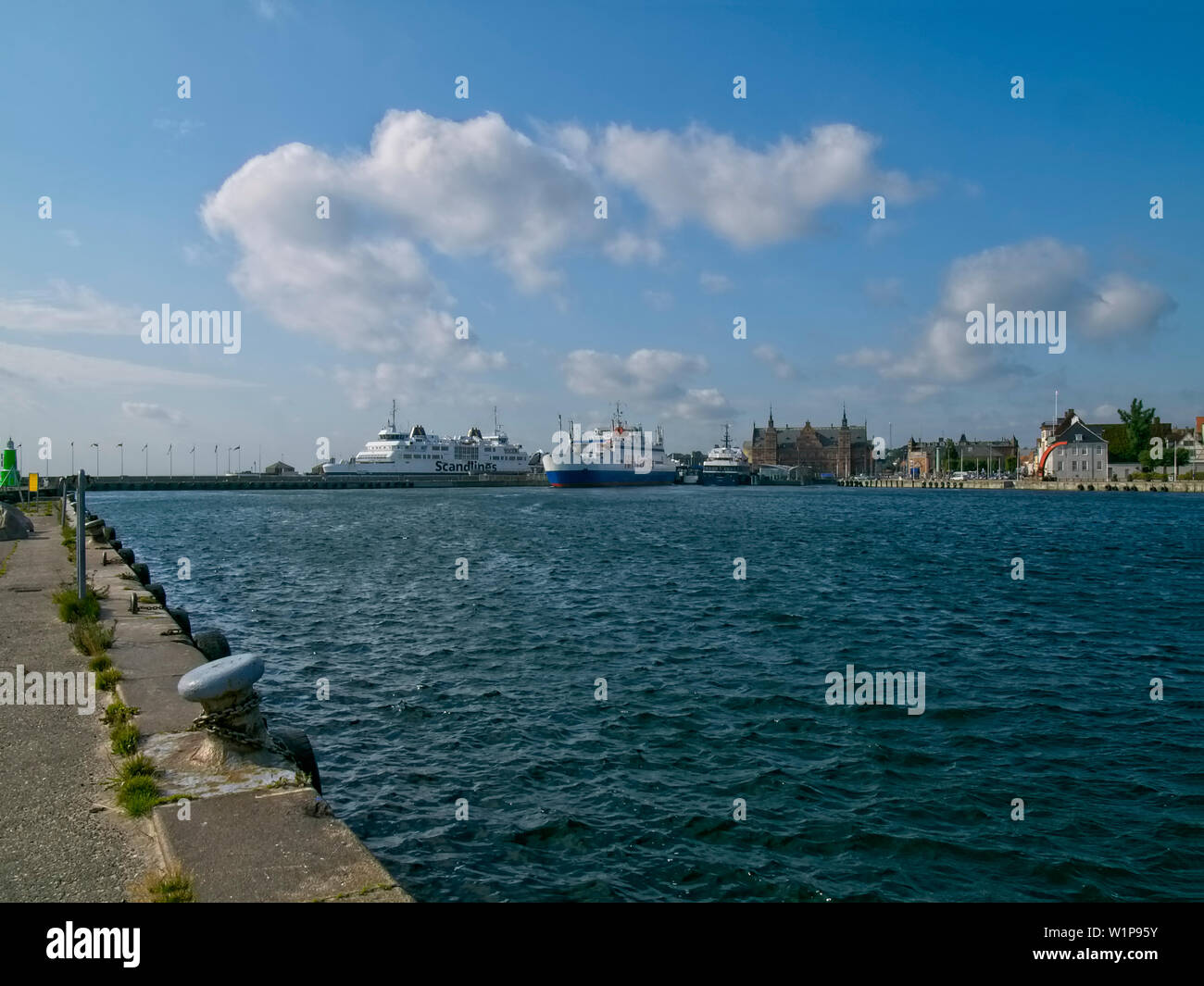 Port de Ferry, le Danemark Sjælland, Helsingoer Banque D'Images