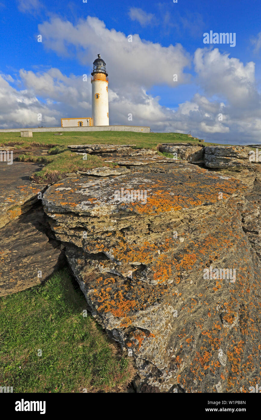 Noup Head Lighthouse sur Orkney Ecosse Westray Banque D'Images