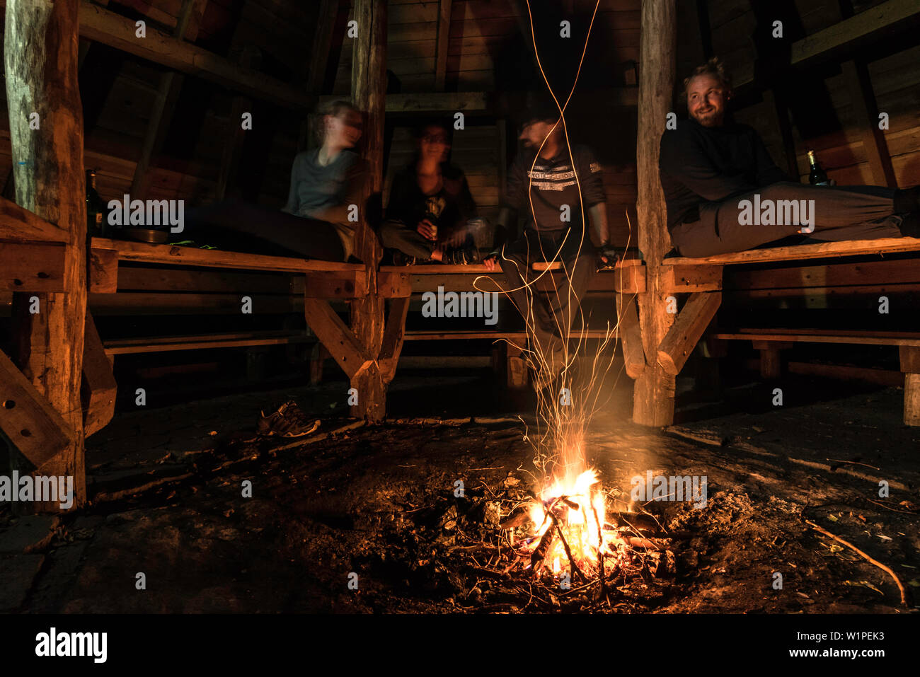 Réserve de biosphère de Spreewald, Allemagne, randonnée, kayak, aire de loisirs, vacances en famille, sortie en famille, le camping, la romance, feu de camp, le scoutisme, bi Banque D'Images