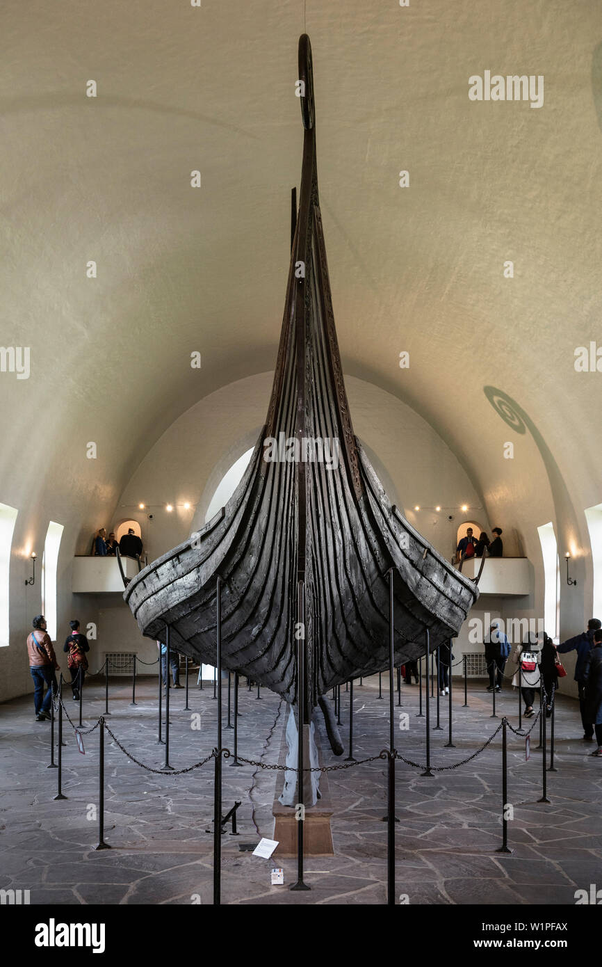 Bateau Viking à Viking Ship Museum Vikingskipshuset à Oslo, Norway, Scandinavia, Europe Banque D'Images