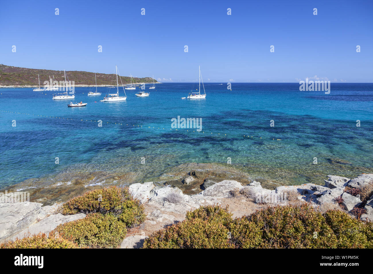 Plage Plage de Loto dans le désert des Agriates, près de Saint-Florent, en Corse, le sud de la France, France, Europe du Sud Banque D'Images