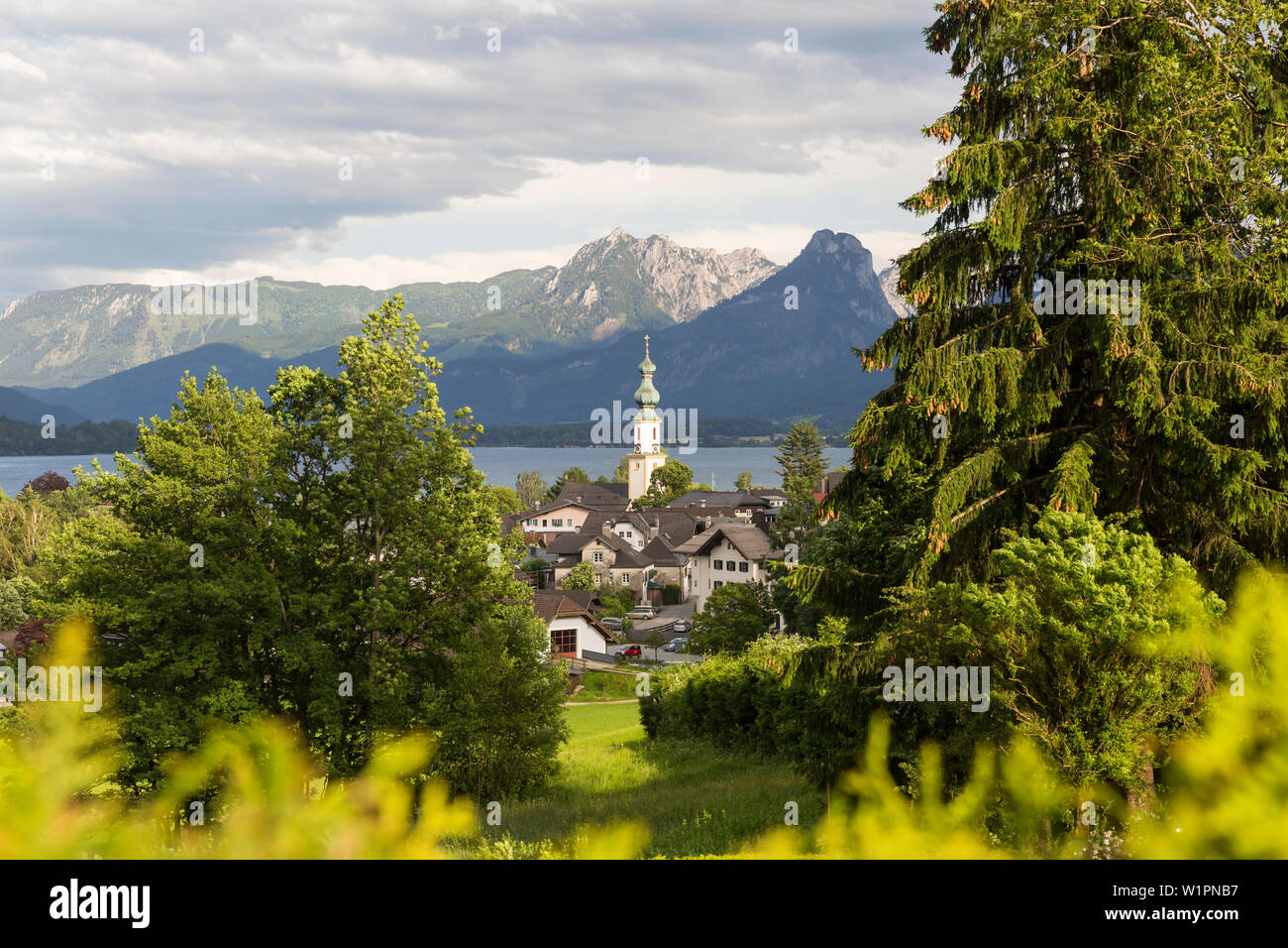Sankt-gilgen au lac Wolfgangsee, Salzburg, Autriche, Europe Banque D'Images