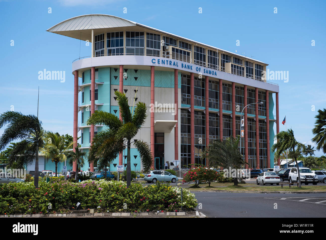 La Banque centrale de Samoa se tient dans la capitale, Apia, Samoa, d'Upolu, Pacifique Sud Banque D'Images