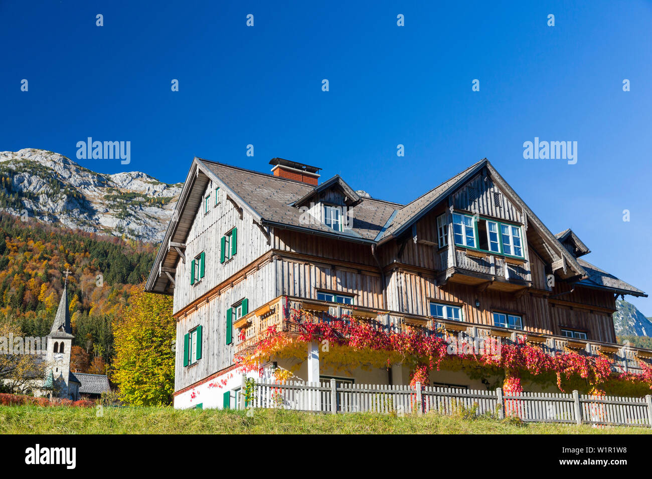 Maison typique de Ausseer, Bad Aussee, Styrie, Europe Banque D'Images