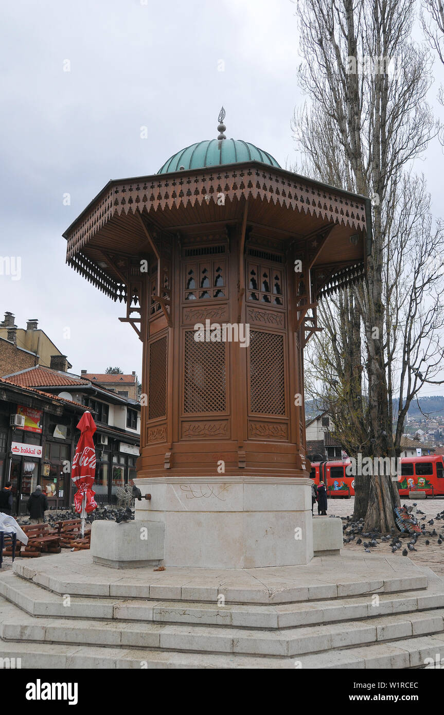 Sebilj Fontaine, Bascarsija, Sarajevo, Bosnie et Herzégovine, Bosna i Hercegovina Banque D'Images
