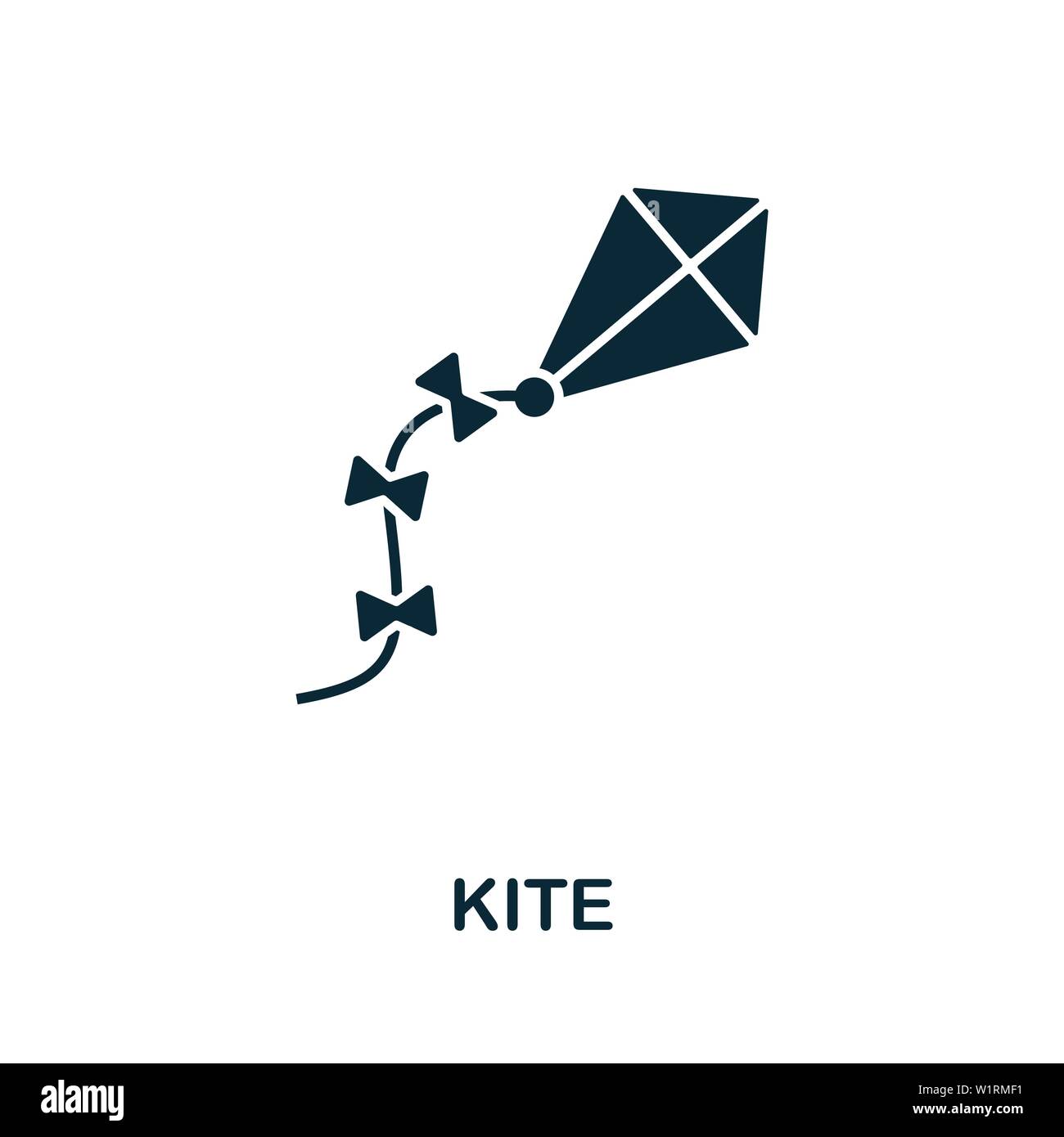 Vector illustration icône kite. Signe de la création d'icons collection. Pourvus d''une télévision et d'ordinateur pour l'icône Kite mobile. Symbole, logo vector graphics. Illustration de Vecteur