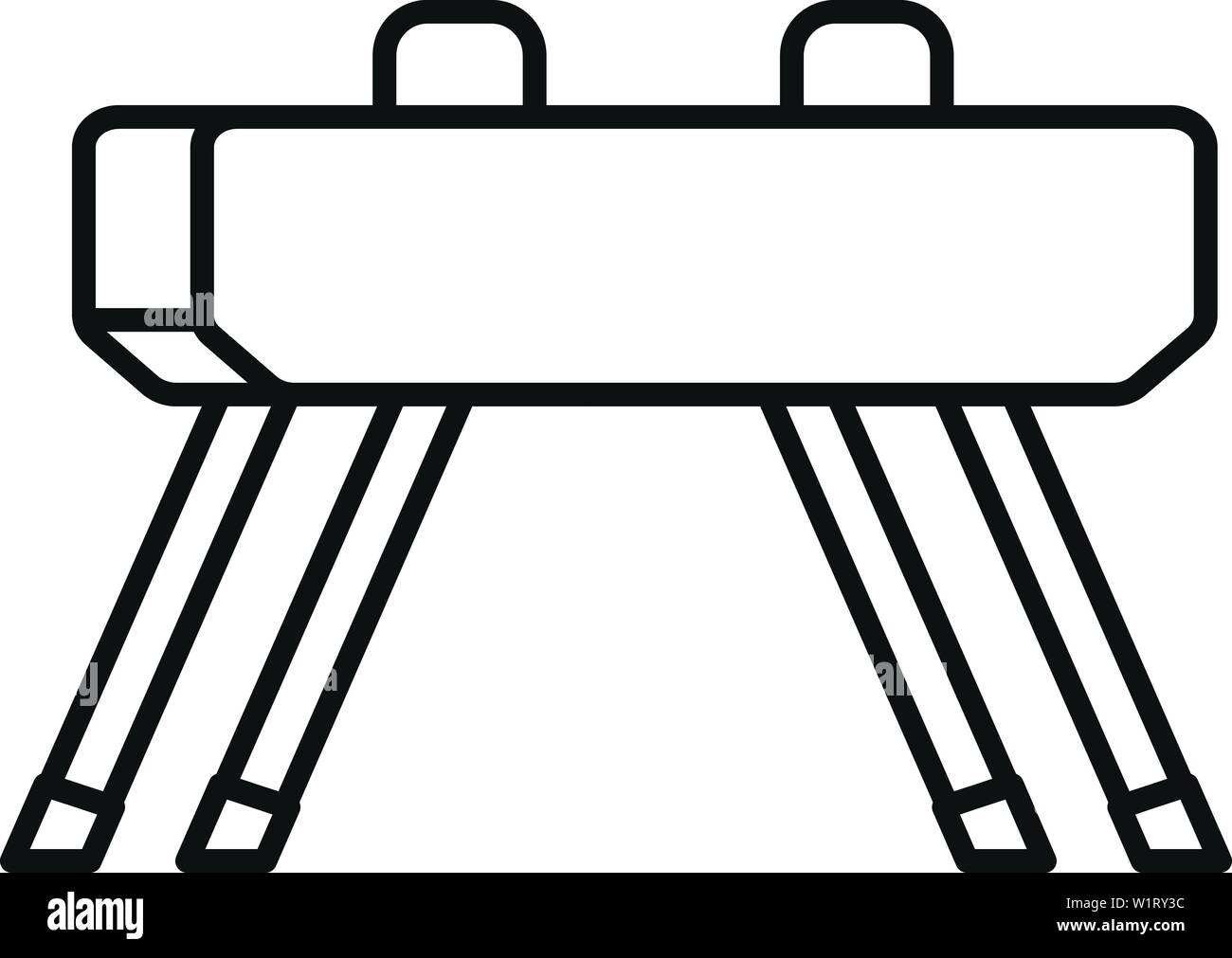Cheval-arçons icône. Contours Cheval-arçons icône vecteur pour la conception web isolé sur fond blanc Illustration de Vecteur