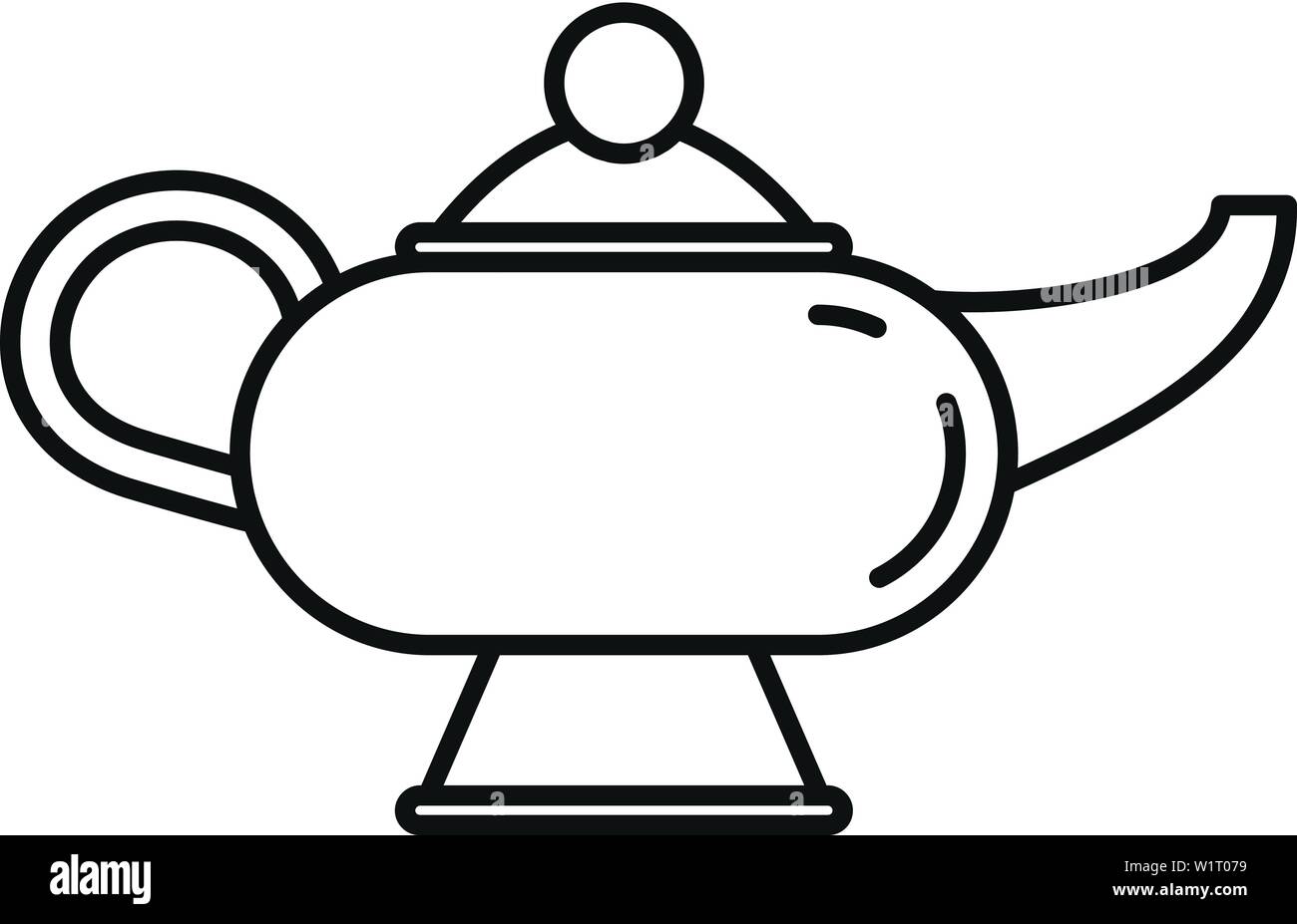 L'icône lampe Magic djinn. Contours magic djinn icône vecteur lampe pour la conception web isolé sur fond blanc Illustration de Vecteur