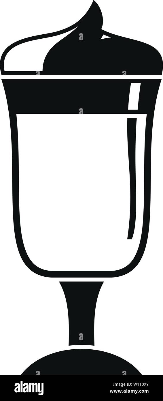 L'icône du café latte. Simple illustration de latte icône vecteur de verre pour la conception web isolé sur fond blanc Illustration de Vecteur