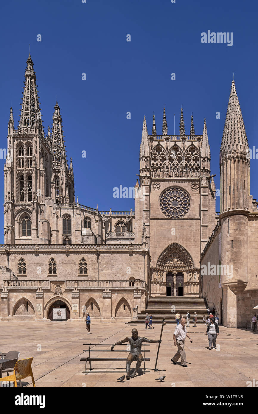 La Cathédrale de Burgos est le chef-d'œuvre de l'espagnol, le premier gothique architecture gothique classique en Castille et d'Espagne. Banque D'Images