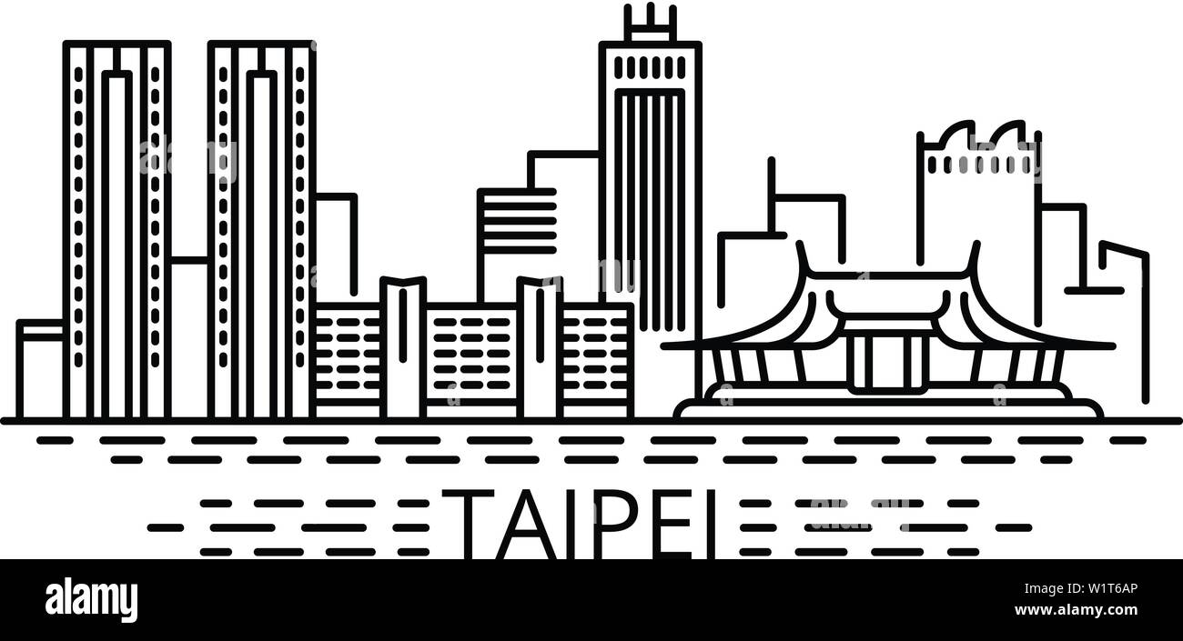 Concept de Taipei. Illustration vecteur de Taipei Aperçu Contexte concept pour la conception web Illustration de Vecteur