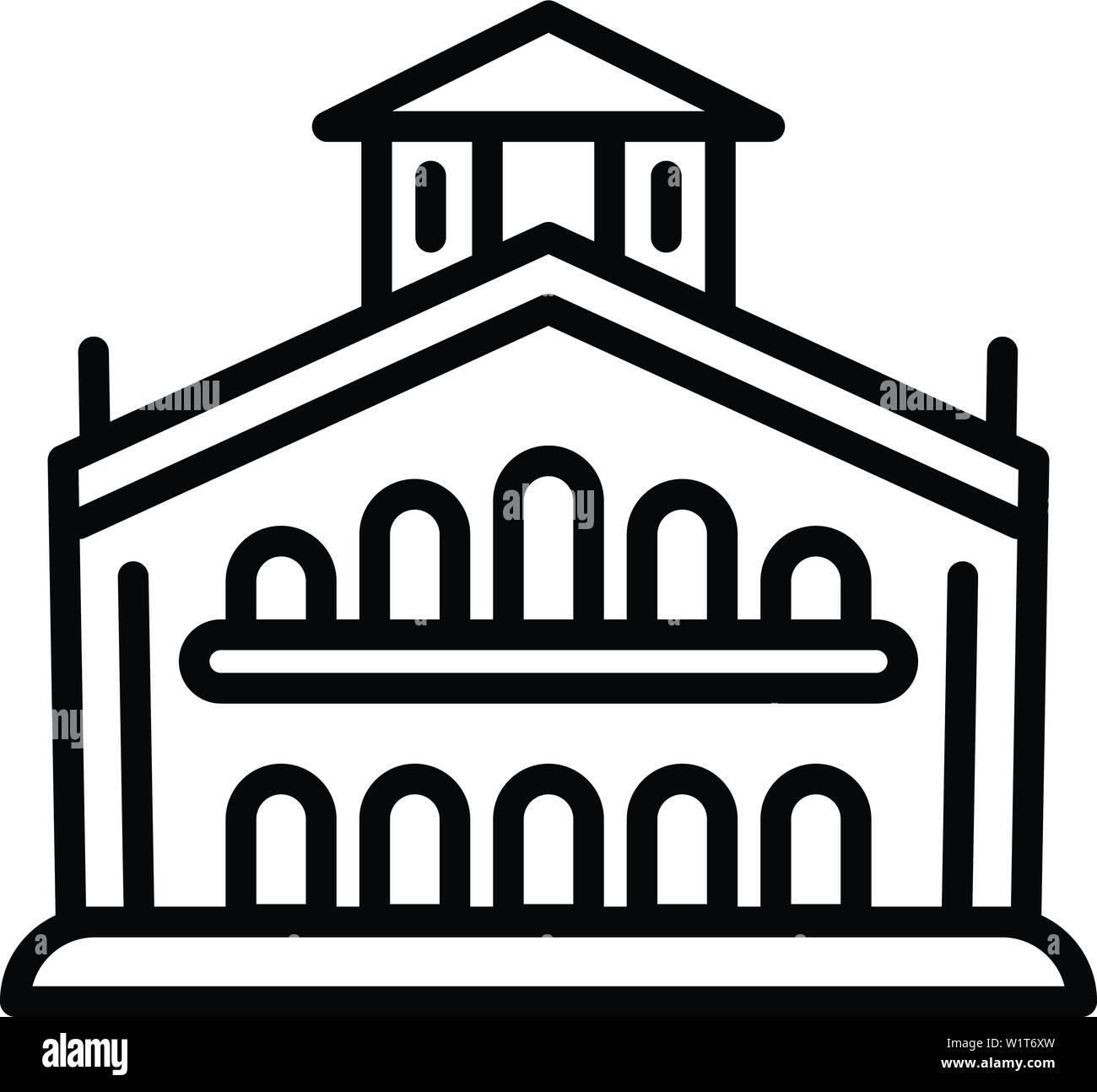 Duomo de Milan. Contours Duomo de Milan icône vecteur pour la conception web isolé sur fond blanc Illustration de Vecteur