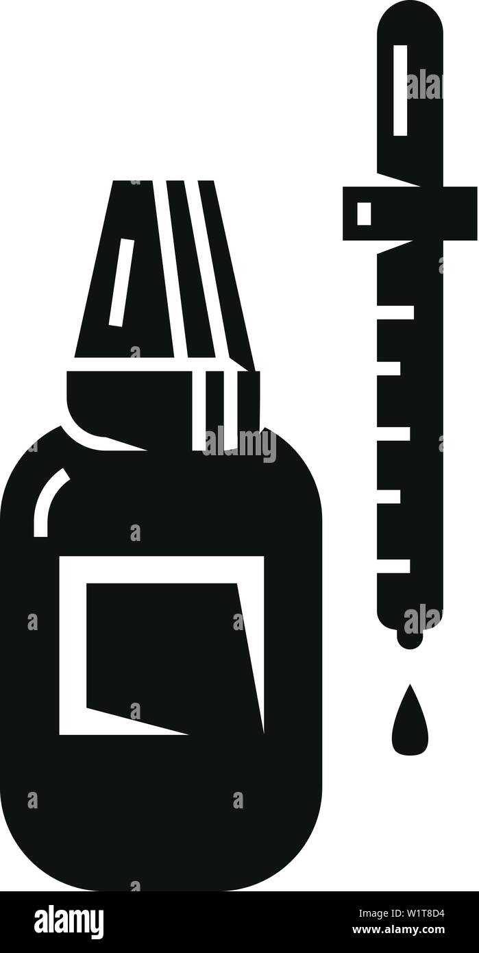 L'icône de compte-gouttes. Simple illustration de l'icône vecteur compte-gouttes pour la conception web isolé sur fond blanc Illustration de Vecteur