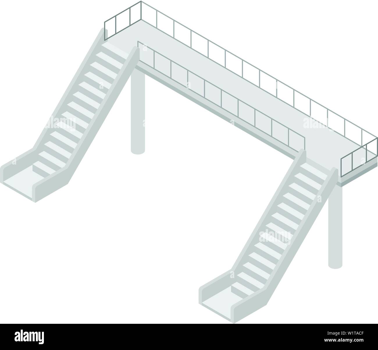 Pont au-dessus de l'icône de fer, style isométrique Illustration de Vecteur