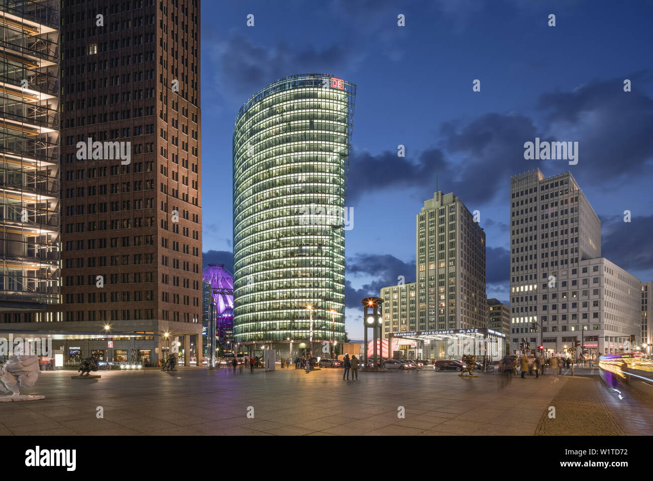 La Potsdamer Platz, Berlin, KoHoff-Tower, Sony Center, DB Tower , centre de Berlin, Allemagne Banque D'Images