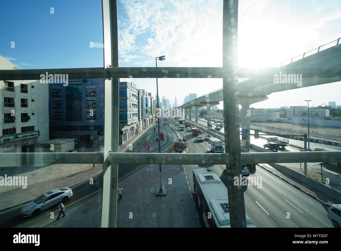 La station de métro, ADBC, DUBAÏ, ÉMIRATS ARABES UNIS, Émirats Arabes Unis Banque D'Images