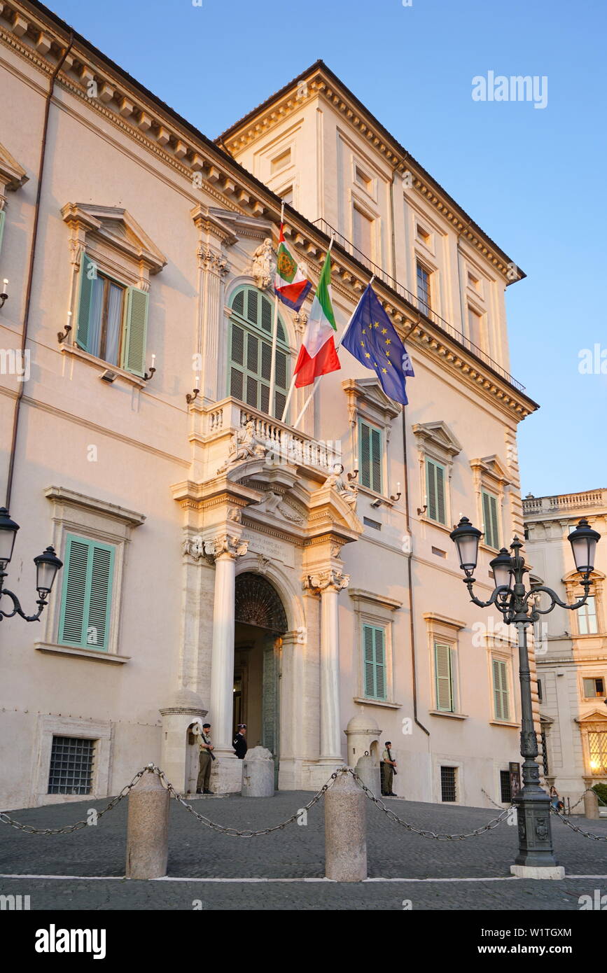 Palazzo del Quirinale, siège du président de la République italienne. Rome, Italie - Juin 2019 Banque D'Images