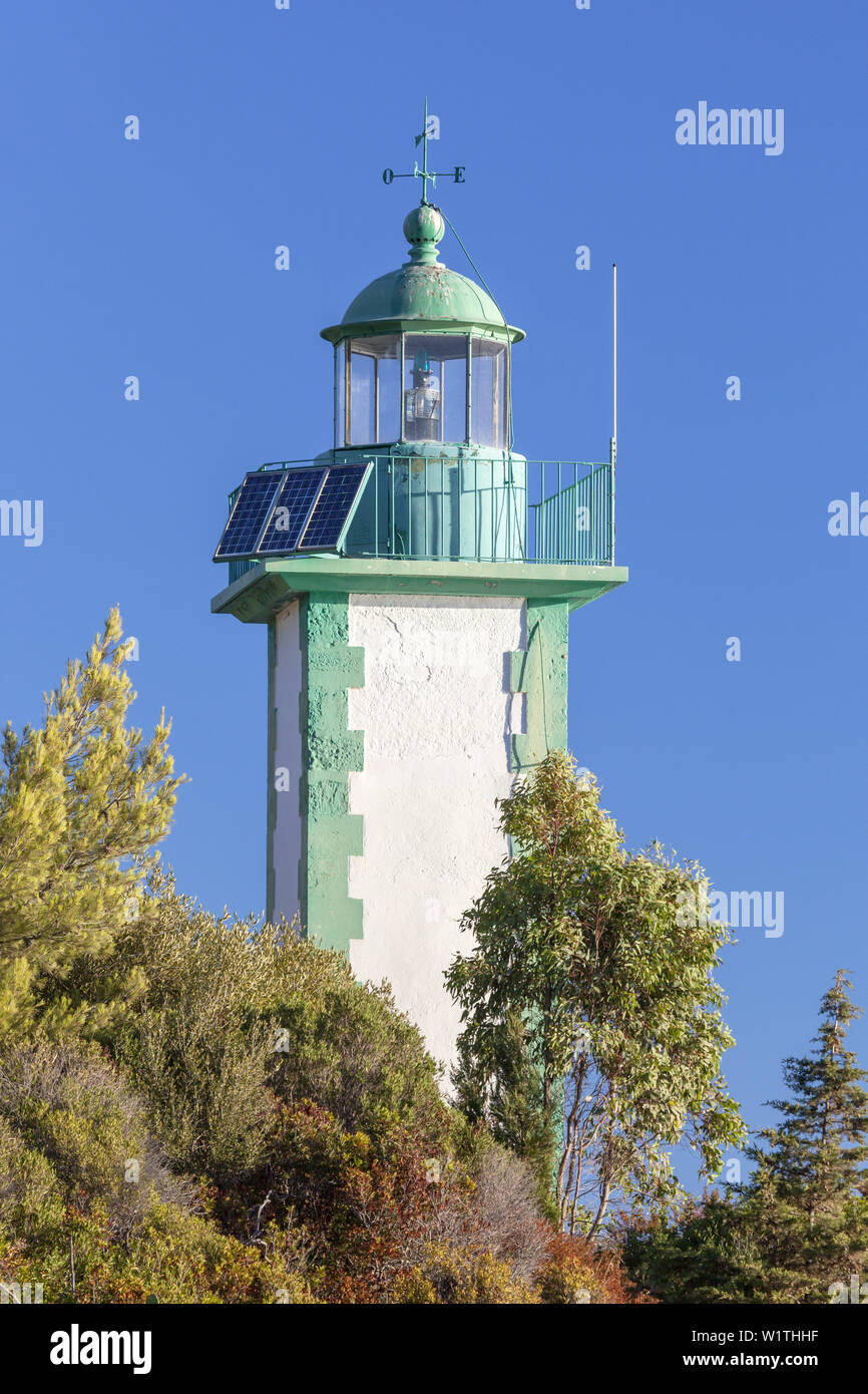 L'Anse de Fornali phare dans le désert des Agriates, près de Saint-Florent, en Corse, le sud de la France, France, Europe du Sud Banque D'Images