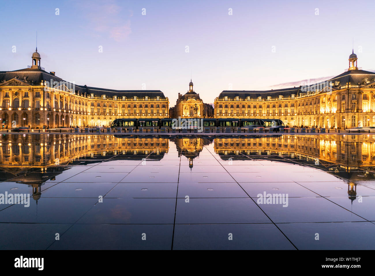 Place de la Bourse, Bordeaux, l'UNESCO-Weltkulturerbe, Gironde, Aquitanien, Frankreich, Europa Bordeaux, France Banque D'Images