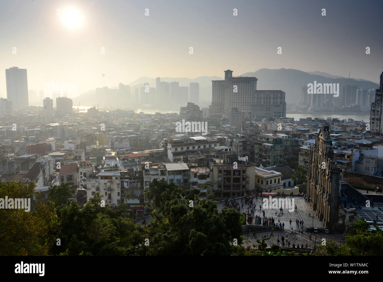 Vue du Fort, Macao, Chine Banque D'Images