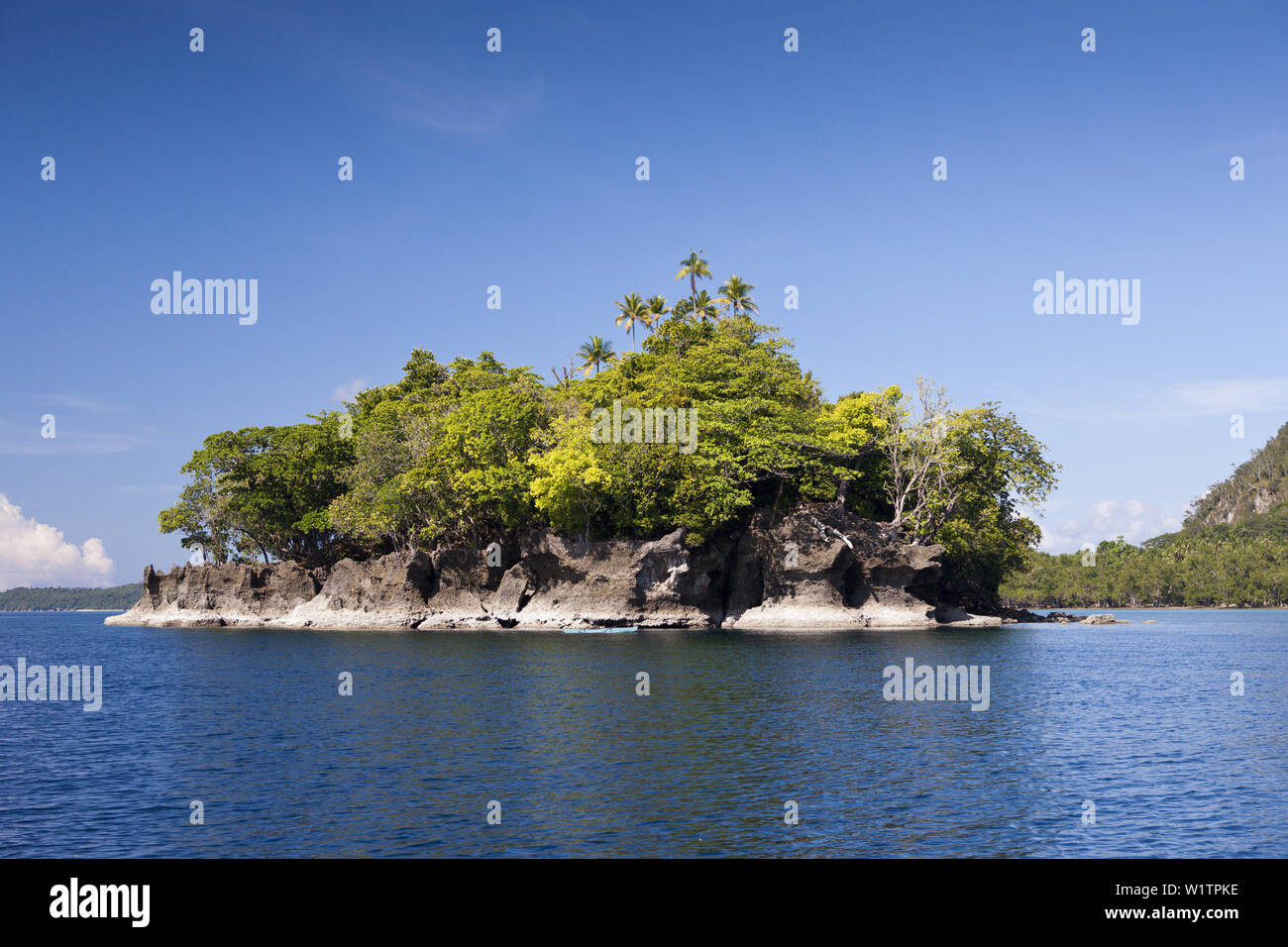 Petite île, Ambon, Moluques, Indonésie Banque D'Images