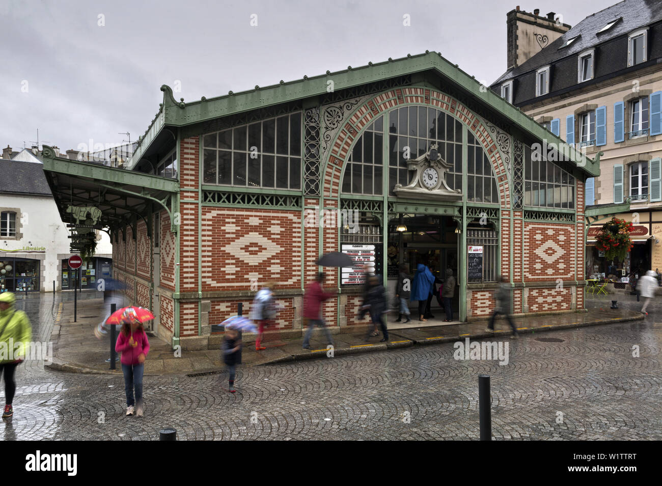 Halle, village de Quimperlé, Bretagne, France Banque D'Images
