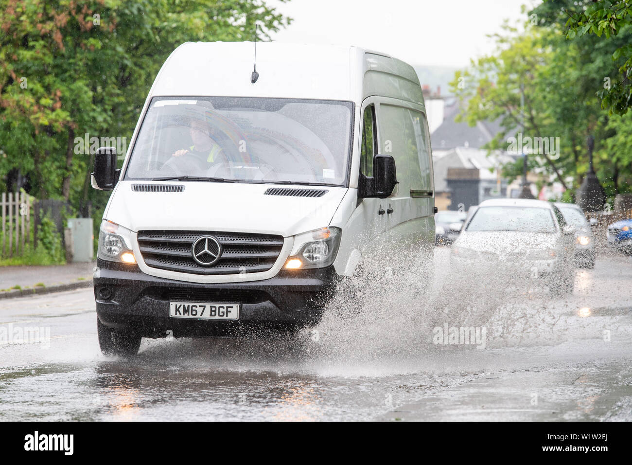 Le bureau met a émis des avertissements de crue à travers l'Ecosse suite à de fortes pluies Banque D'Images