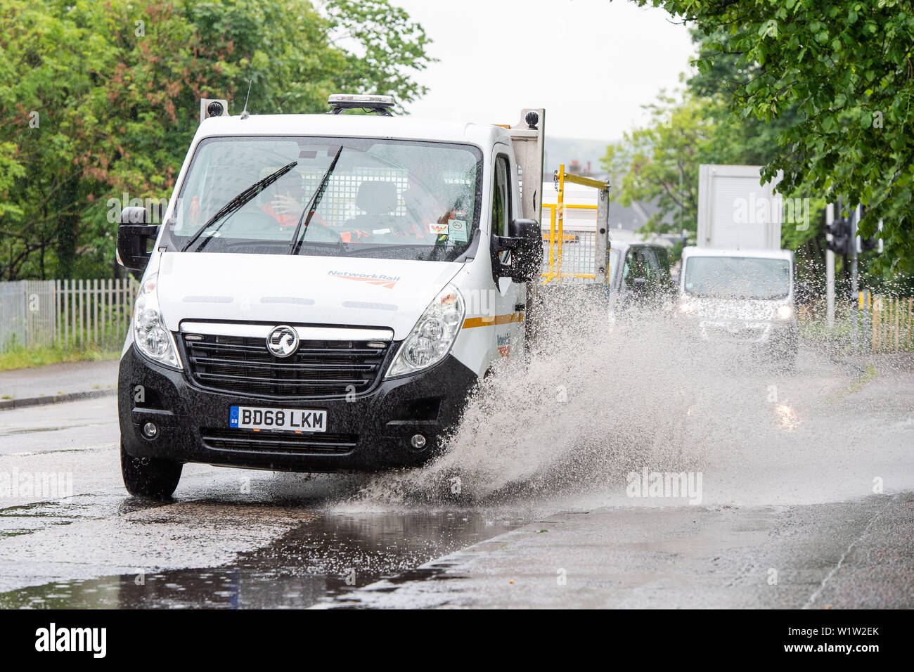 Le bureau met a émis des avertissements de crue à travers l'Ecosse suite à de fortes pluies Banque D'Images