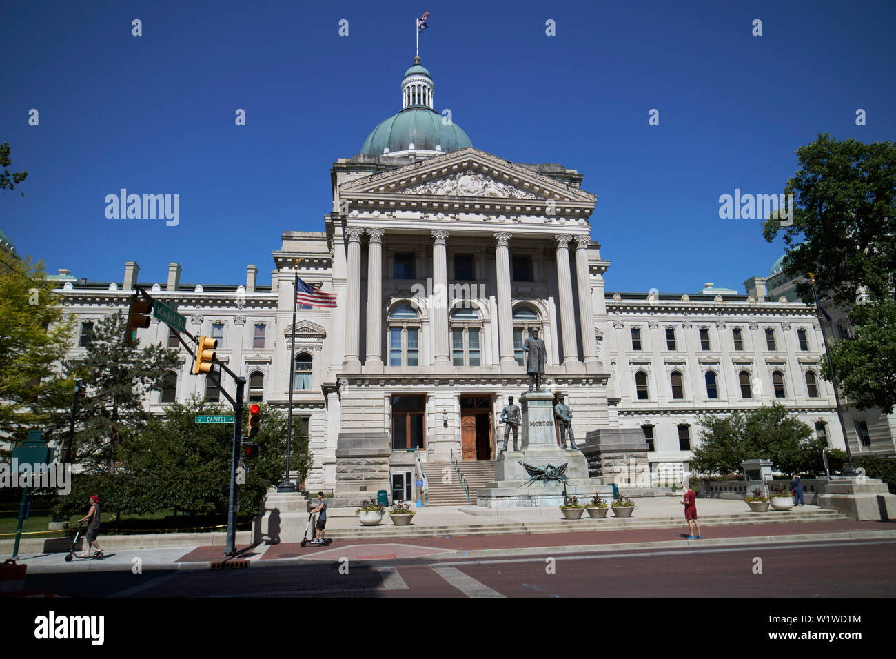Indiana statehouse State Capitol building Indianapolis Indiana USA Banque D'Images