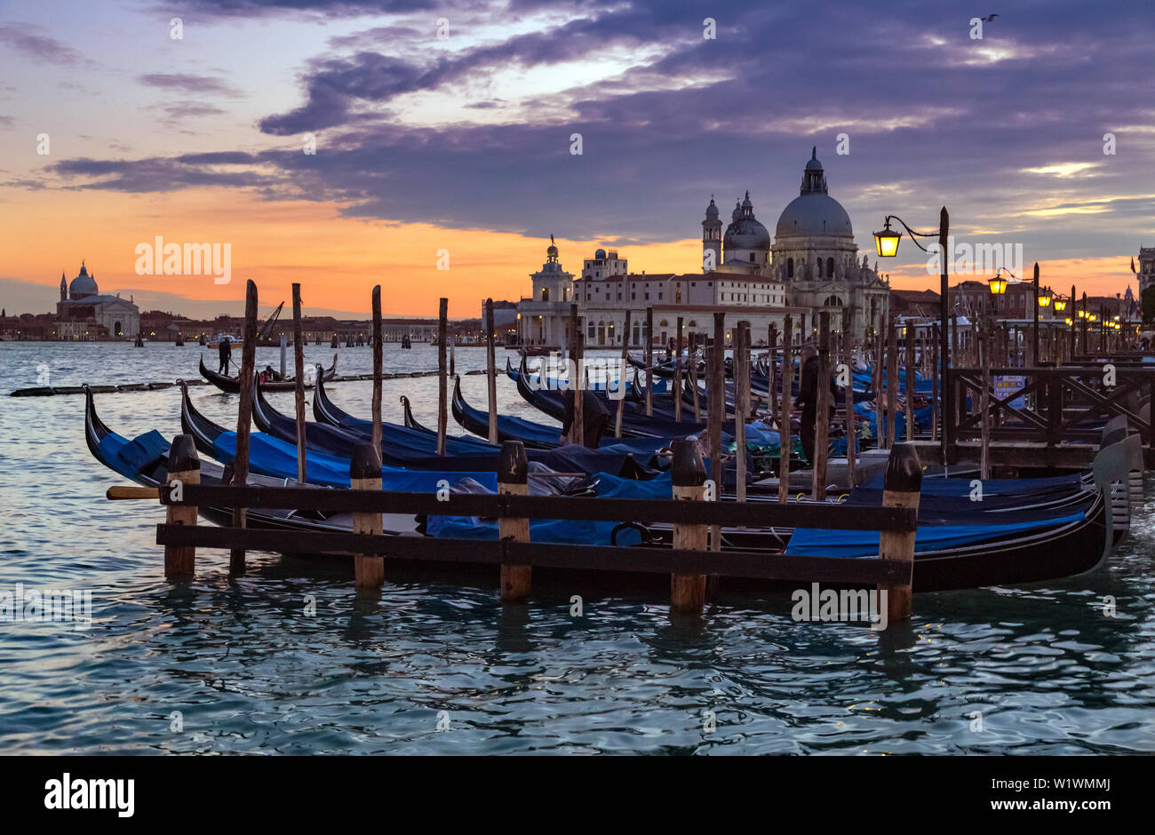 Gondols à Venezia, Italia. Banque D'Images