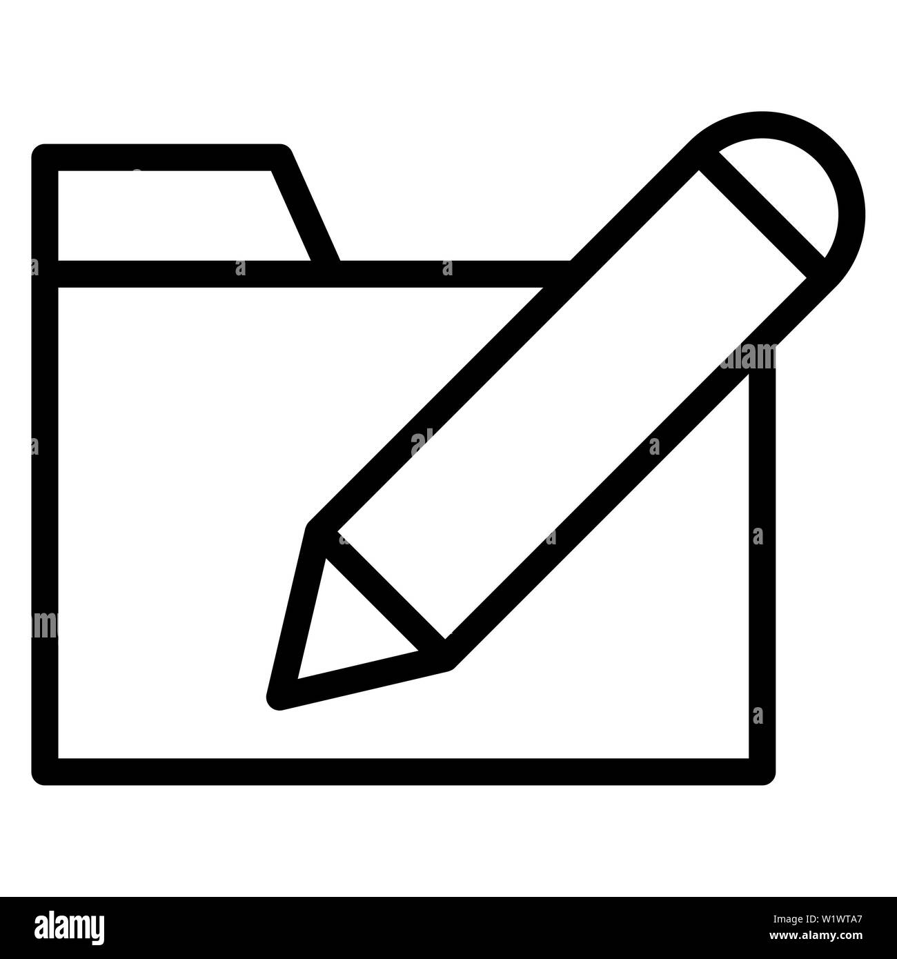 Icône Modifier, Vector Illustration,les grandes lignes de l'interface utilisateur Banque D'Images