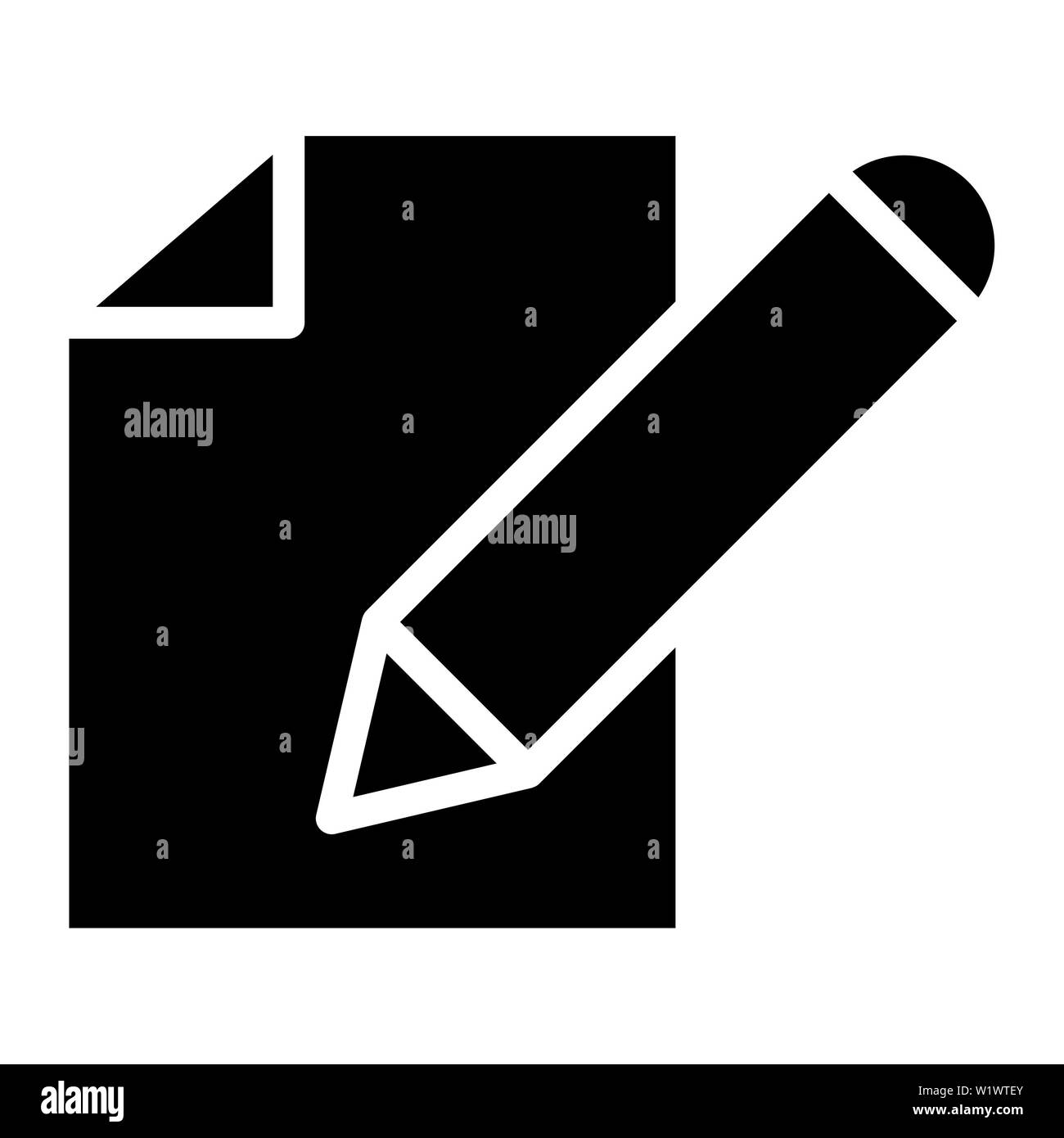 Icône Modifier, Vector Illustration,Glyphe de l'interface utilisateur Banque D'Images